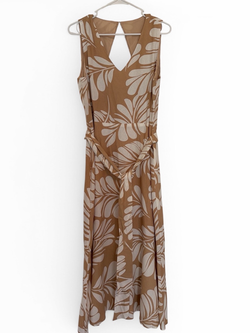 NWT Anne Klein Linen Blend Women's Open-Back Midi Dress Sz 10 - Picture 4 of 13